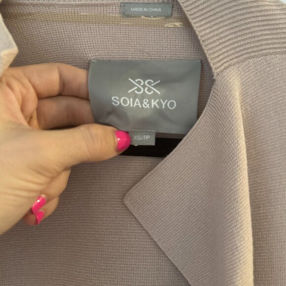 Soia & Kyo Coatigan Open Cardigan XS/P Color Pearl - Picture 2 of 6